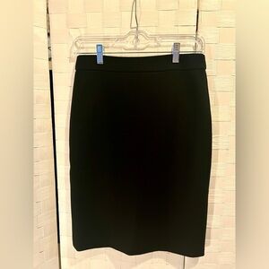 J. Crew Classic Black Fitted Pencil Skirt